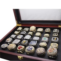 Bagues de championnat de basketball 1991-2020 pour hommes, luxe, ensemble complet de 30 bagues avec boîte en bois