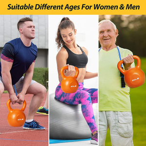 <b>Kettlebell</b> <b>Set</b> for Women Vinyl Coated Comfortable Grip Wide Handle - Product Image 5