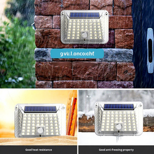 Lampe solaire extérieure pour patio, lampe à induction corporelle, lampadaire, éclairage domestique étanche, LED, lampe solaire murale à trois côtés - Product Image 3