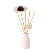 Vente chaude Lavande Sans Flamme Écologique Aromathérapie Ensemble Personnalisable Verre En Céramique Huile Essentielle Diffuseur Boîte Cadeau Parfum