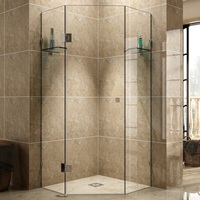 Cabine de douche Type diamant cadre en aluminium cabine de douche vente chaude boîte de douche