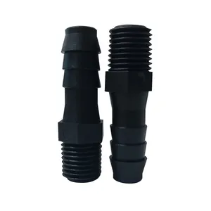 Acoplamiento ROSCADO MACHO rápido de manguera de plástico negro, Conector de rosca hembra de montaje de tubería NPT de 1/4 "y 1/8"