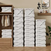 Boîte de rangement pliable en plastique anti-moisissure et anti-humidité grande capacité pour fourmis