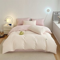 Ensemble de housse de couette Doris King Size, couleur unie, 100% coton, 300 fils, respirant, écologique, style moderne, pour hôtel et usage domestique