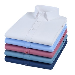 Atacado De Fibra De Bambu De Alta Qualidade Camisas Brancas para Homens Plus Size Camisa Formal Do Negócio Do Escritório - Product Image 4
