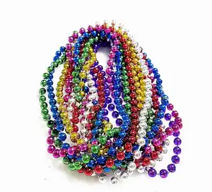 Custom Logo Mardi Gras Beads Plastic Mardi Gras Throw Beads Mardi Gras Necklace