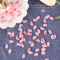 Badge en tissu brodé à l'ordinateur avec logo de dessin animé petit cochon rose, accessoires vestimentaires, autocollant en tissu brodé DIY