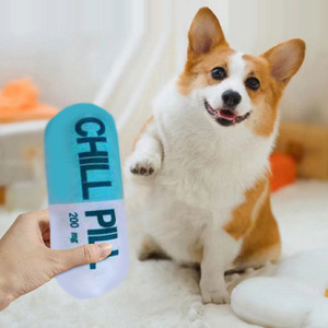 Plush Pet Squeak Toy Solid Color Durable Indoor Plaything for Dogs - Product Image 2