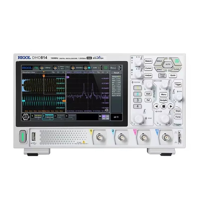 RIGOL Digital Oscilloscope DHO804 70MHz 4 Channel 12 Bit 1.25GSa/Sec 25MPts Depth Convenient 1,000,000 Wfms/s HD Touch Screen