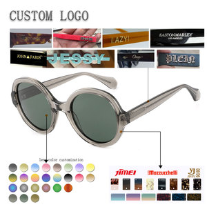 Lunettes de soleil unisexes rondes en acétate de tortue, monture complète, protection UV400, protection solaire pour adultes - Product Image 2