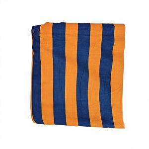 Tela de Algodón a Rayas Azules y Mostaza, Textil Tejido de Primera Calidad, Material Suave, Transpirable y Ligero para Vestidos, Camisas y Manualidades - Product Image 2