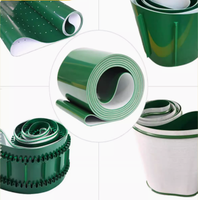 Convoyeur à bande en PVC durable, robuste, pour alimentation industrielle, vitesse réglable, étanche, résistant à l'huile, avec structure en acier inoxydable