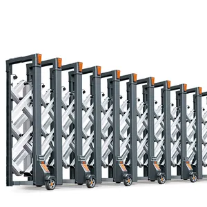 Hot Sale Retractable Gates Sliding Door Motor Gate Aluminum Trackless Folding Gate By Motor Operated