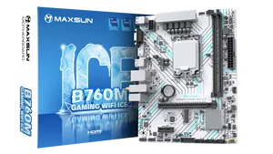 Carte mère MAXSUN B760M Gaming avec WIFI & ICE ATX DDR4 RAM Disque dur SATA monocanal 64 Go Nouveau avec <span class=keywords><strong>Intel</strong></span> <span class=keywords><strong>I5</strong></span> <span class=keywords><strong>12400F</strong></span> - Product Image 3