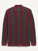 Pull-over tricoté élégant à rayures contrastées pour homme, idéal pour l'hiver, doux, chaud, décontracté, à manches longues, avec logo frontal, modèle ODM