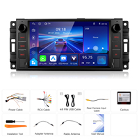 Lecteur MP5 pour voiture Podofo 7 pouces pour Chrysler/Dodge/Jeep Wrangler Cherokee Compass, CarPlay sans fil et Android Auto, fabricant OEM