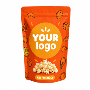 Packfortune Custom Printed Caramel Popcorn Food Grade Stand up Pouch Resealable Zipper <strong>Sweet</strong> Snack Packaging <strong>Bag</strong> - Product Image 1