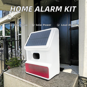 TJD-523 Tuya Smart Home Alarmsystem Hochdezibel-Stille Solarbetriebene Blitzsirene IP Außen-GSM 100m Erkennung Infrarot 433MHz - Product Image 2