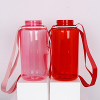 Bouteille d'eau de sport personnalisée de grande capacité 1L avec corde, sans BPA, en PS, écologique, pour adultes, vente en gros