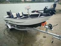 AOMAI Bateau pneumatique de haute qualité pour la pêche avec remorque galvanisée à axe John