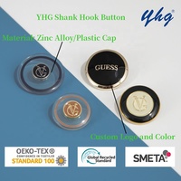 YHG dekoratif Vintage jahit Botones seng Aloi batang kuningan logam kustom tombol Logo merek untuk pakaian