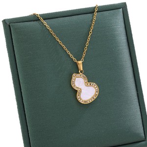 <span class=keywords><strong>Collana</strong></span> Personalizzata da Fabbrica per Uomo e Donna in Acciaio Inossidabile con Design a Forma di Zucca, Zirconi e Impermeabile, Gioielli alla Moda per Donna - Product Image 6