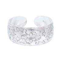 Tibetan Silver Open Cuff Armband Armreif Geschnitzte Spiral fisch blume Verbindungs zweige Muster Breitband Mode Manschette Armbänder