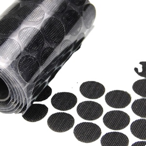 Transparent Round Squares Adjustable Printed Heavy Duty Nylon Self <b>Adhesive</b> Back Dots Circle Tape logo Rolls <b>Hook</b> and Loop Dot - Product Image 2