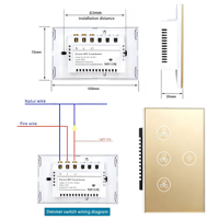 Interrupteur intelligent Wi-Fi pour ventilateur et éclairage, compatible Tuya, commande vocale Alexa, contrôle par application, matériau PC ignifuge, AC100-240V, utilisation intérieure