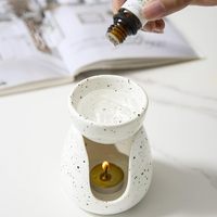 Brûleur d'huile essentielle en céramique, brûleur de bougie, chauffe-cire, chauffe-bougie, brûleur de cire en céramique