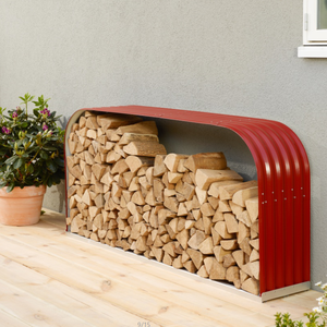 מתלה פלדה מגולוון תיבת מתלה אש ארגון גן אחסון התאספו בקלות מתכת אש אחסון עץ חסין מכרסם - Product Image 5