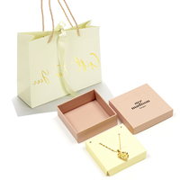 Boîte à bijoux personnalisée recyclable, emballage en papier personnalisé, boîtes à bijoux en carton avec pochette