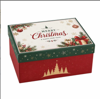 Boîtes cadeaux de Noël rigides personnalisables avec fermeture magnétique, faible quantité minimale de commande, impression quadricolore, luxueuses et festives pour entreprises