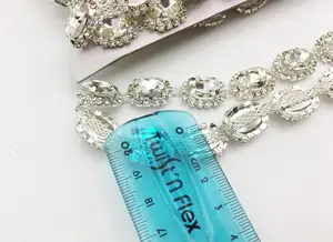 Wholesale Of Oval Diamond Jewelry Crystal Chains Wedding Ethnic Clothing Accessories Flat Back Shoes Clothing Headgear