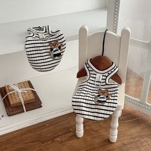 Summer pet <b>clothes</b> for dogs: thin vests, ice silk striped shirts, anti-shedding for <b>cats</b>, Bichon Frises, Teddy Bears, Schnauzers - Product Image 4