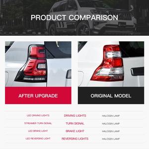 Luz Trasera de Actualización para <span class=keywords><strong>Toyota</strong></span> Prado 2010-2020, Luces Traseras para Prado LC150, Lámpara Trasera LED Modificada con DRL, Señal, Freno y Reversa - Product Image 2
