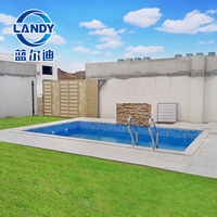 Landy 1,8x25m Blaue PVC-Schwimmbadauskleidung 1,5mm Dick Leichtgewichtig Wasserdicht Rutschfest Langlebig Alterungsbeständig Schimmelresistent
