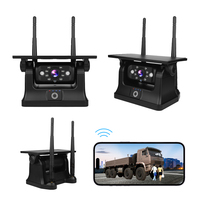 Cámara de Respaldo Magnética Inalámbrica Solar, Cámara Impermeable con WiFi de 2.4G y Sensor de Imagen AHD para la Seguridad de Reversa de Autobuses, Camiones y Remolques