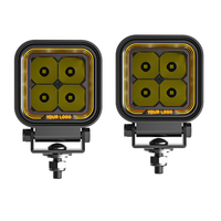 Feux LED ECE R10 40W, faisceau hyper spot de 4,5 degrés, feux de fossé pour Ford Bronco Wrangler, éclairage auxiliaire, lumière de position blanche et ambre