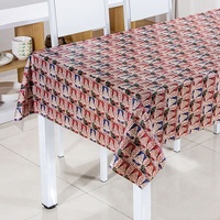 Nappe en PVC tissée à imprimé floral RNPT, résistante à la chaleur, imperméable, anti-taches, luxueuse et moderne pour la maison et les restaurants