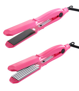 Plancha de pelo eléctrica para permanente, alisador de pelo liso, rizador de pelo, en húmedo y seco, doble uso, dos en uno - Product Image 6
