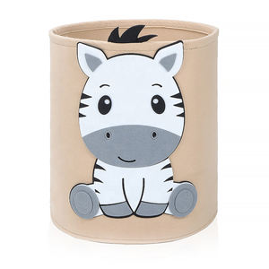 Paniers à linge pliables durables de grande capacité de forme ronde d'animal de zèbre - Product Image 2