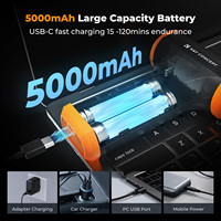 Souffleur d'air comprimé K&F CONCEPT, 3 vitesses réglables, 110000 tr/min, souffleur d'air électrique portable pour le nettoyage des ordinateurs