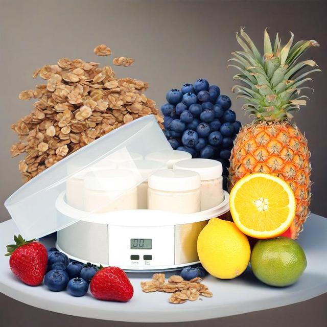 Home Kitchen Appliance Mini Yogurt Machine with LCD Display Adjustable Thermostat Automatic Electric Yogurt Maker