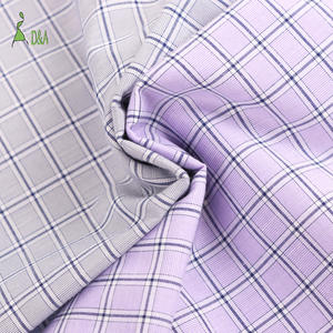 Дешевая мягкая ткань с ощущением рук, тканая клетчатая 40% полиэфирная 30% хлопковая 30% вискозная ткань, готовая к отправке - Product Image 3