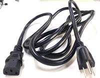 Cable de Alimentación de CA de 10A/250V con Conector IEC320 C13 en Ángulo Izquierdo a Enchufe Nema 5-15 P de EE. UU., Cable de Extensión de 90 Grados para Computadora