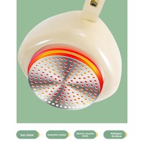 Marmite carrée en aluminium antiadhésive de style japonais pour lait, aliments pour bébés, nouilles instantanées, avec couvercle en verre