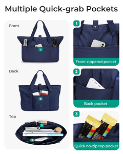 Large Capacity <b>Travel</b> Shoulder <b>Bag</b> Lightweight Waterproof Work Gym Shopping <b>Handbags</b> with Pockets - Product Image 4