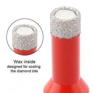 Jeu de Forets Diamantés M14 en Acier Rapide Brasés Sous Vide, Scie Cloche pour Carrelage, <span class=keywords><strong>Béton</strong></span> et Marbre - Product Image 5