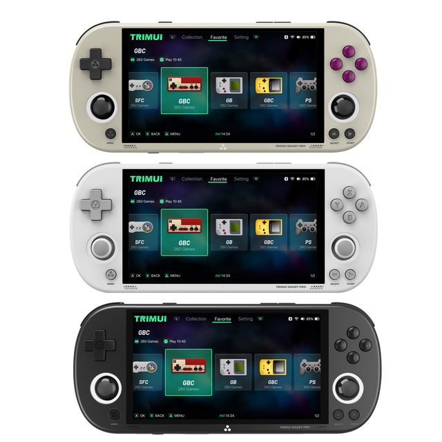 Trimui Smart Pro Handheld Game Console 4.96 Inch IPS Screen Wi-Fi Touch Screen 4000mAh Battery Retro Portable Video Game Player